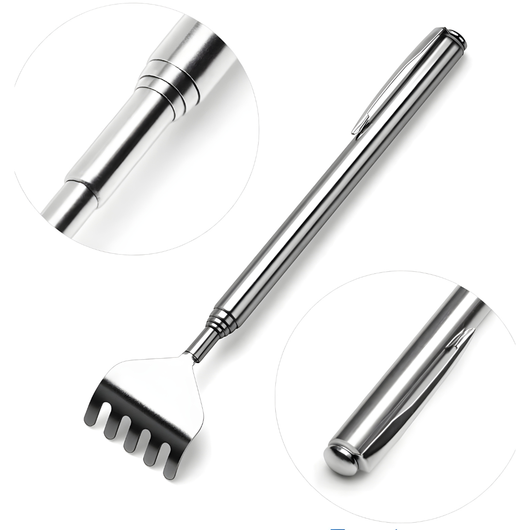 Sollievo Stainless Steel Telescopic Back Scratcher