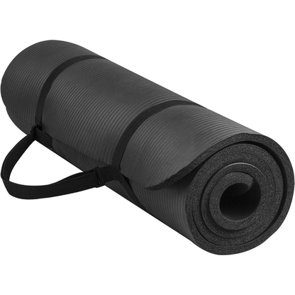 Sollievo Thick Non-Slip Yoga Mat with Strap
