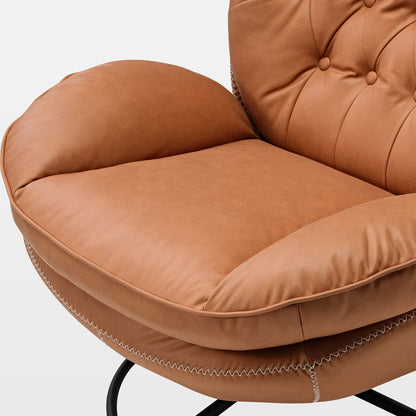 Camden, Modern Swivel Lounge Chair Using Technology Fabric and plump seat cushion