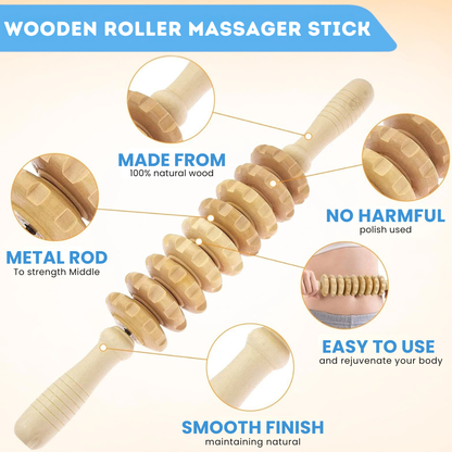 Sollievo Handheld Wood Massage Roller