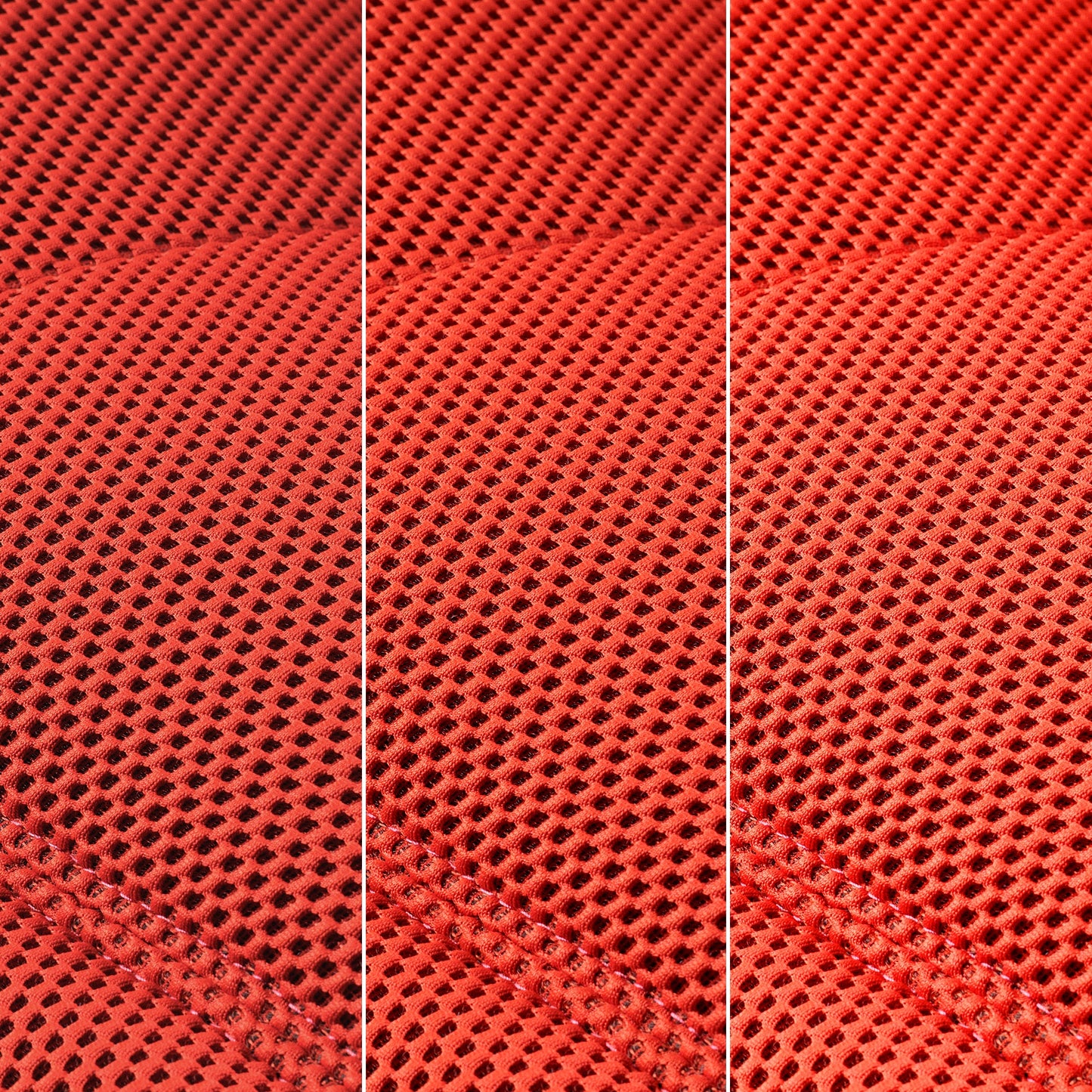 Red Techno 3D Fabric Detail On Linx Power Glider Recliner Backrest, Ergonomic Design.