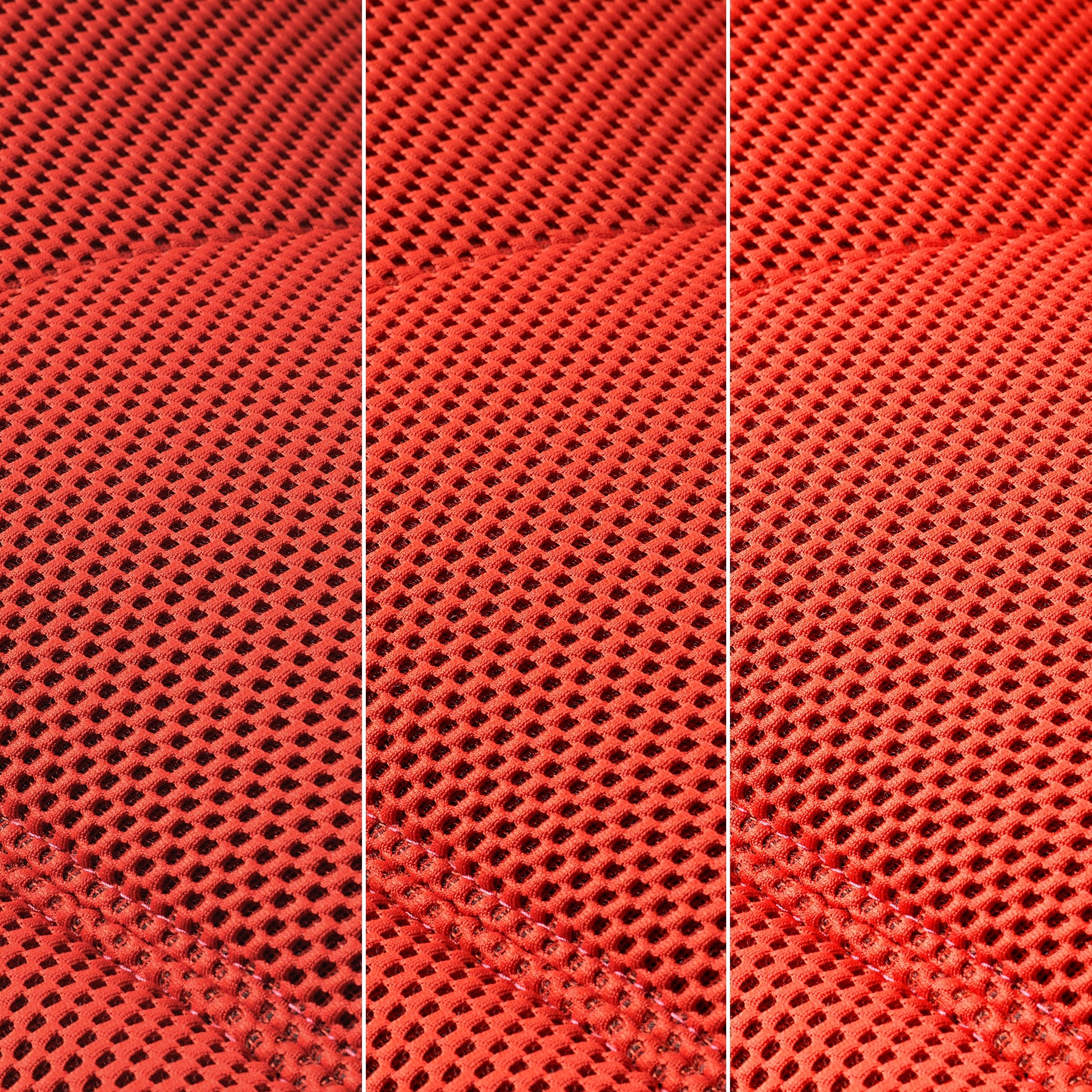 Red Techno 3D Fabric Detail On Linx Power Glider Recliner Backrest, Ergonomic Design.