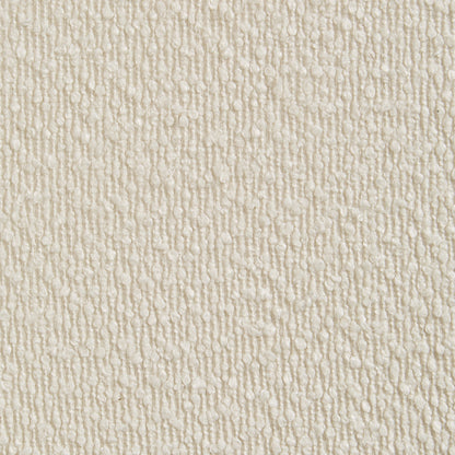 Eureka Ergonomic Close-up of ivory bouclé fabric texture with looped pile on a cream background, showcasing the tactile weave.