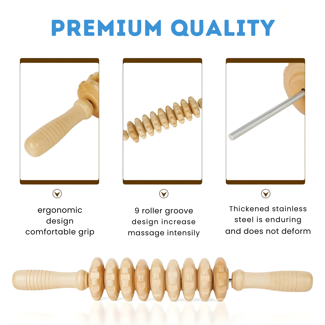 Sollievo Handheld Wood Massage Roller
