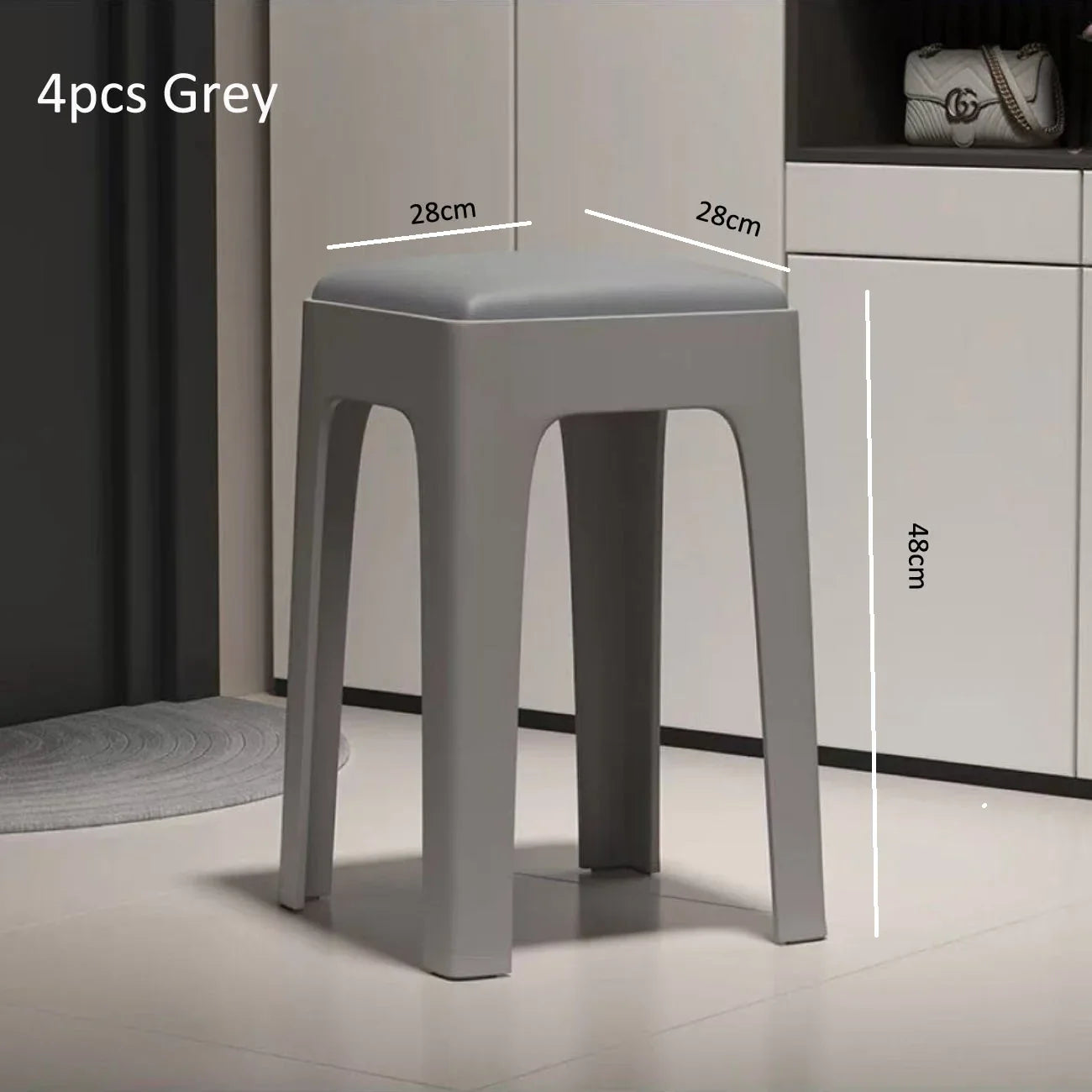 Sollievo Stackable Plastic Dining Chairs
