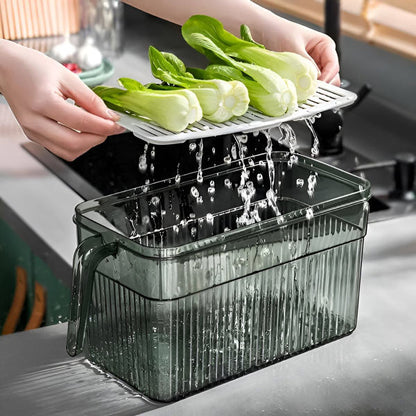 Sollievo Stackable Fridge Storage Bins with Ventilated Lids