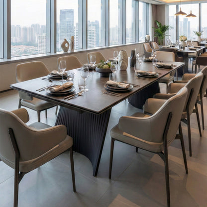 Sollievo Charlotte 90-129 Extendable Dining Table With Sintered Stone Desktop