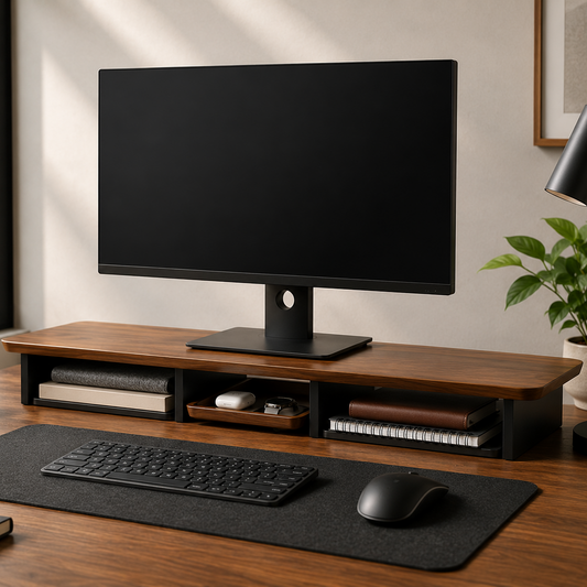 Sollievo Walnut Wood Monitor Stand
