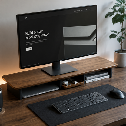Sollievo Walnut Wood Monitor Stand