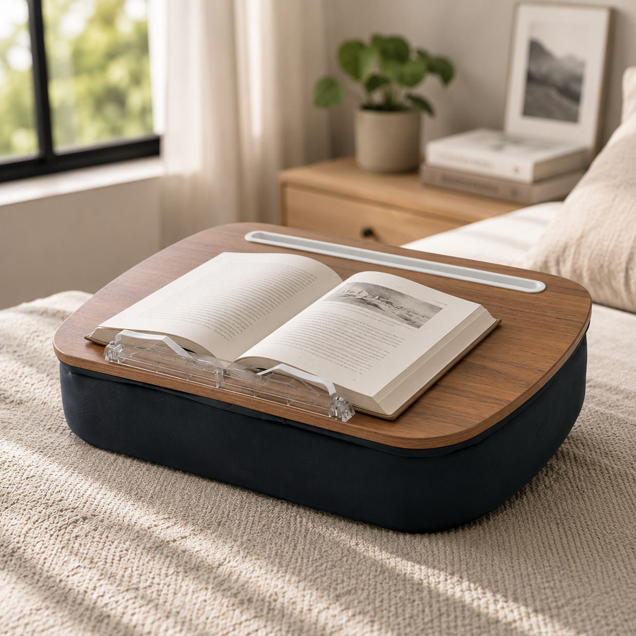 Sollievo Wooden Lap Desk with Cushion