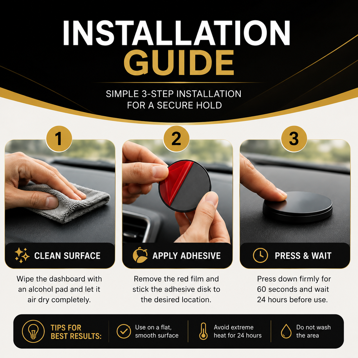 Sollievo Flexible Gooseneck Car Phone Mount