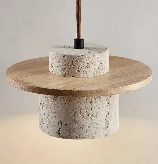 Sollievo Travertine Stone Pendant Light