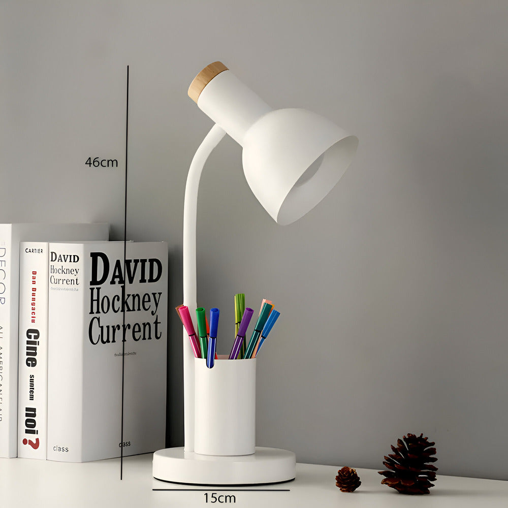 Sollievo Nordic LED Table Lamp with Pen Holder