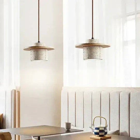 Sollievo Travertine Stone Pendant Light