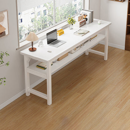 Sollievo Industrial Computer Desk with Storage Shelves