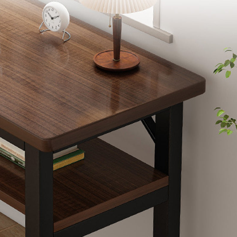 Sollievo Industrial Computer Desk with Storage Shelves