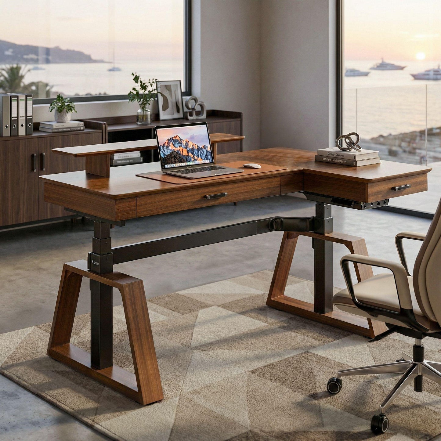 Sollievo Ark Pro L-Shaped Standing Desk (63x23)