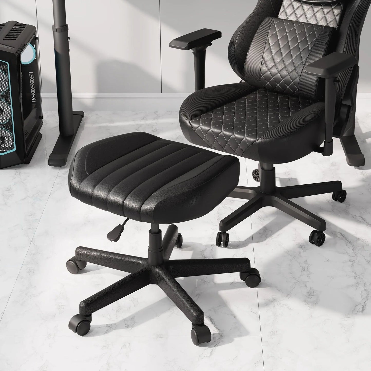Sollievo Adjustable Foot Stool with Wheels