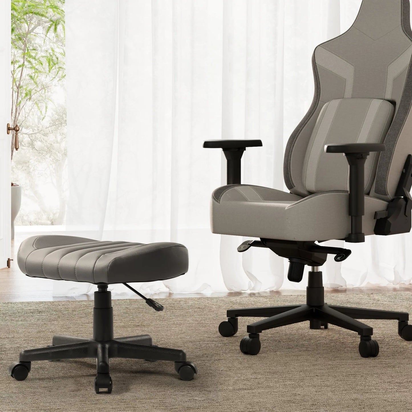 Sollievo Adjustable Foot Stool with Wheels