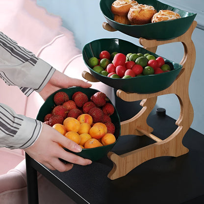 Sollievo Multi-Tiered Wooden Fruit Bowl