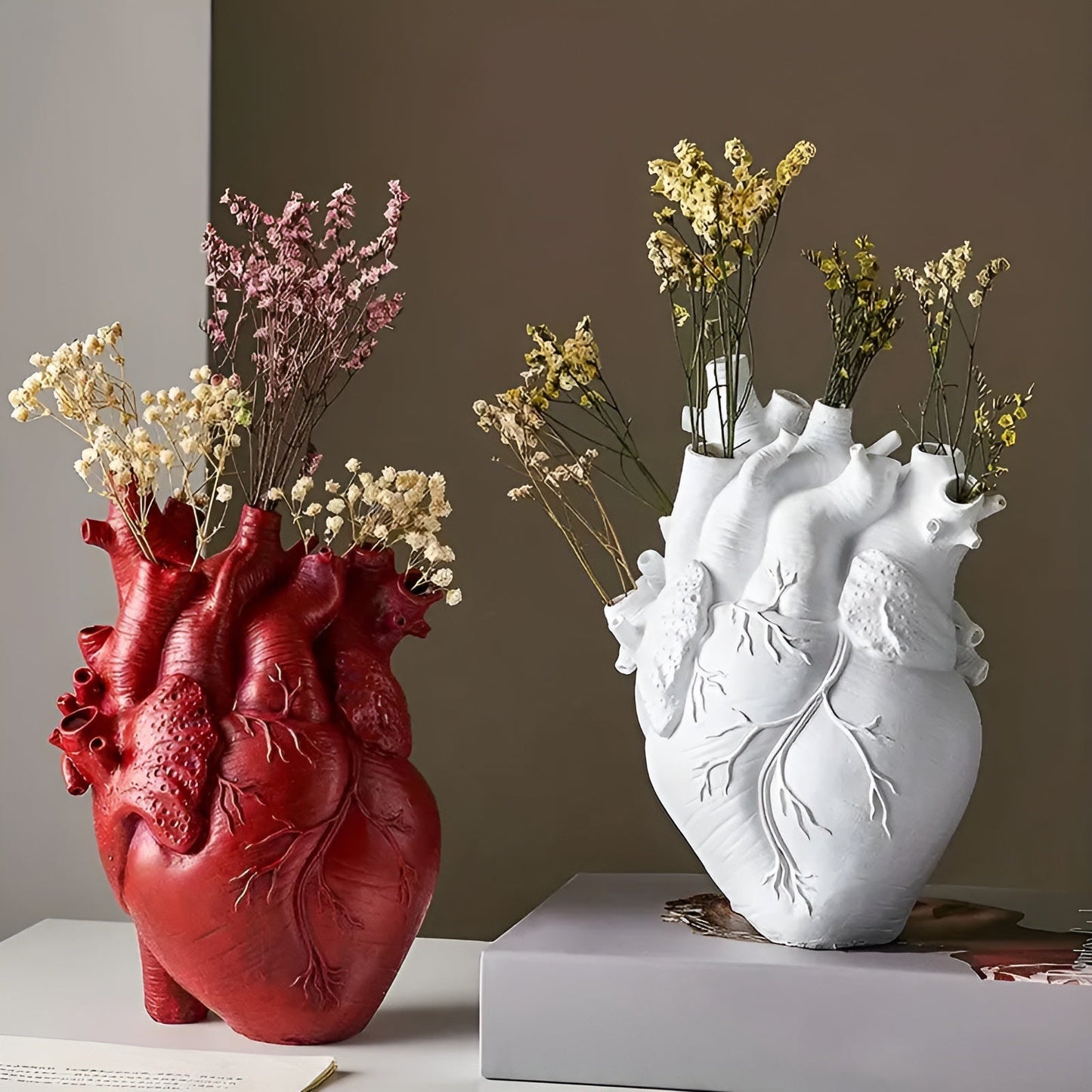 Sollievo Bamboo & Wood Heart-Shaped Vase