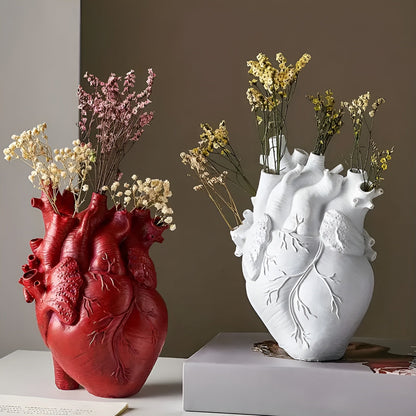 Sollievo Bamboo & Wood Heart-Shaped Vase