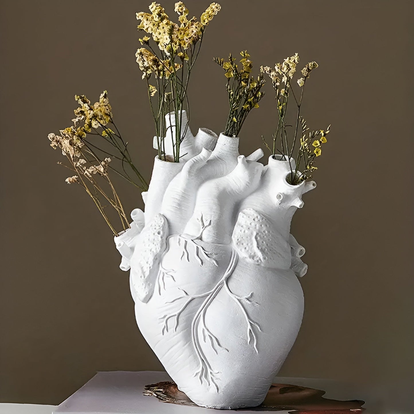 Sollievo Bamboo & Wood Heart-Shaped Vase