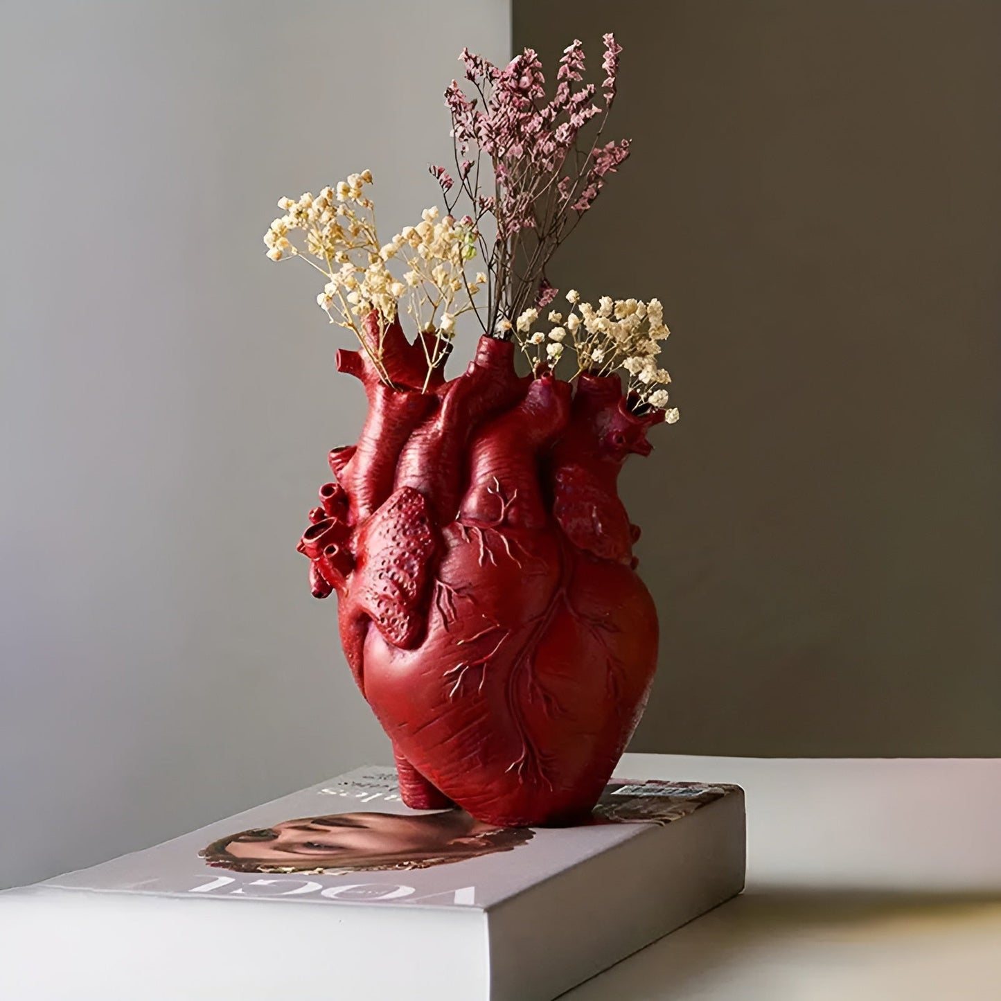 Sollievo Bamboo & Wood Heart-Shaped Vase
