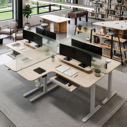 Sollievo L-Shaped Standing Desk with Accessories Set (60x23)