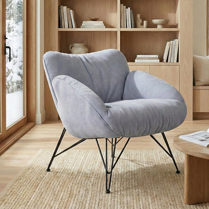 Sollievo Marco, Soft Padded Cozy Lounge Chair, Blue