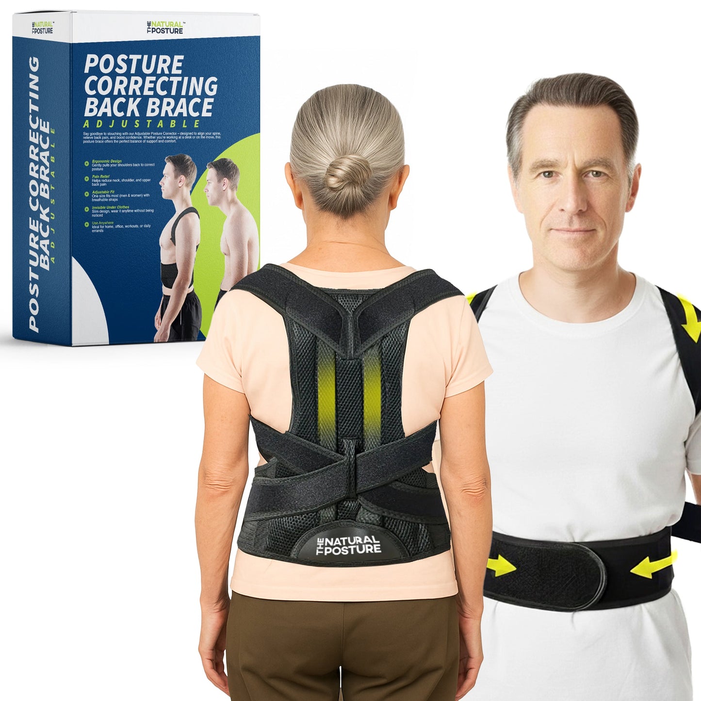 PLUS SIZE Complete Back Care Support Brace for Posture Correction