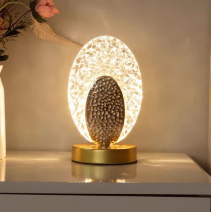 Sollievo Crystal Oval Table Lamp