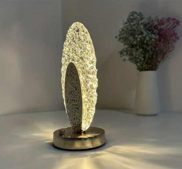 Sollievo Crystal Oval Table Lamp