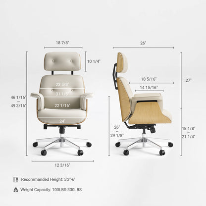 Sollievo Mathias Napa Leather Executive Office Chair
