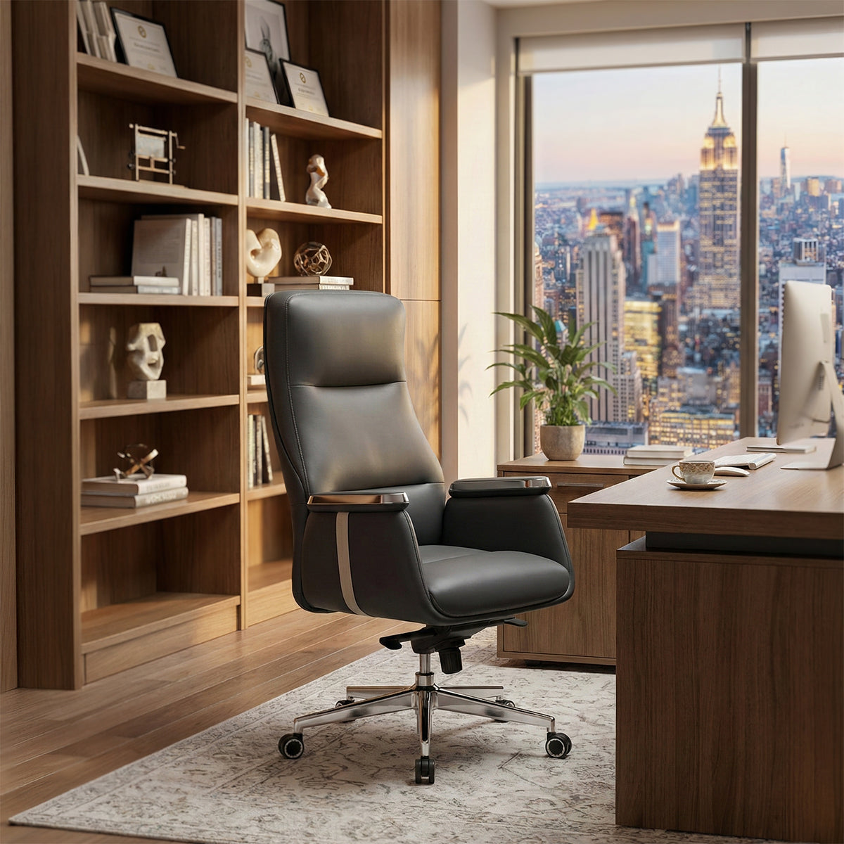 Sollievo Royal II Executive Office Chair, Silicone & Leather