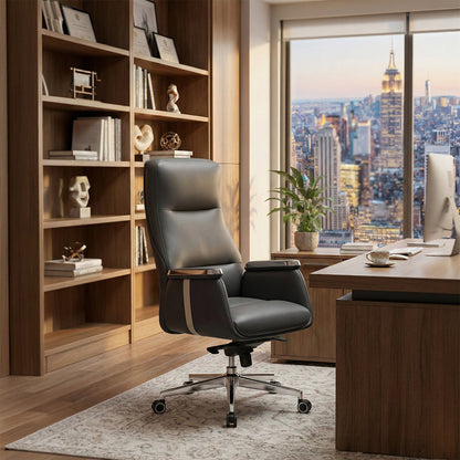 Sollievo Royal II Executive Office Chair, Silicone & Leather