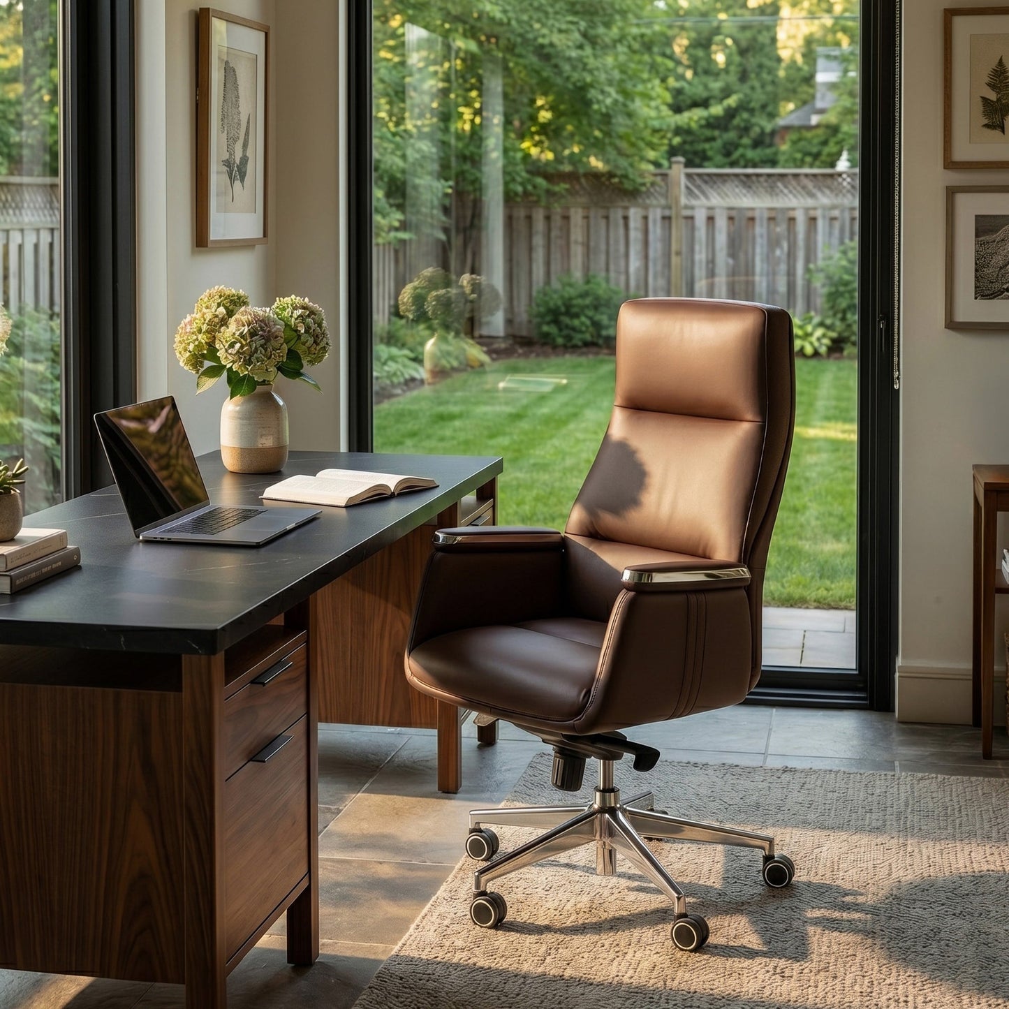 Sollievo Royal II Executive Office Chair, Silicone & Leather
