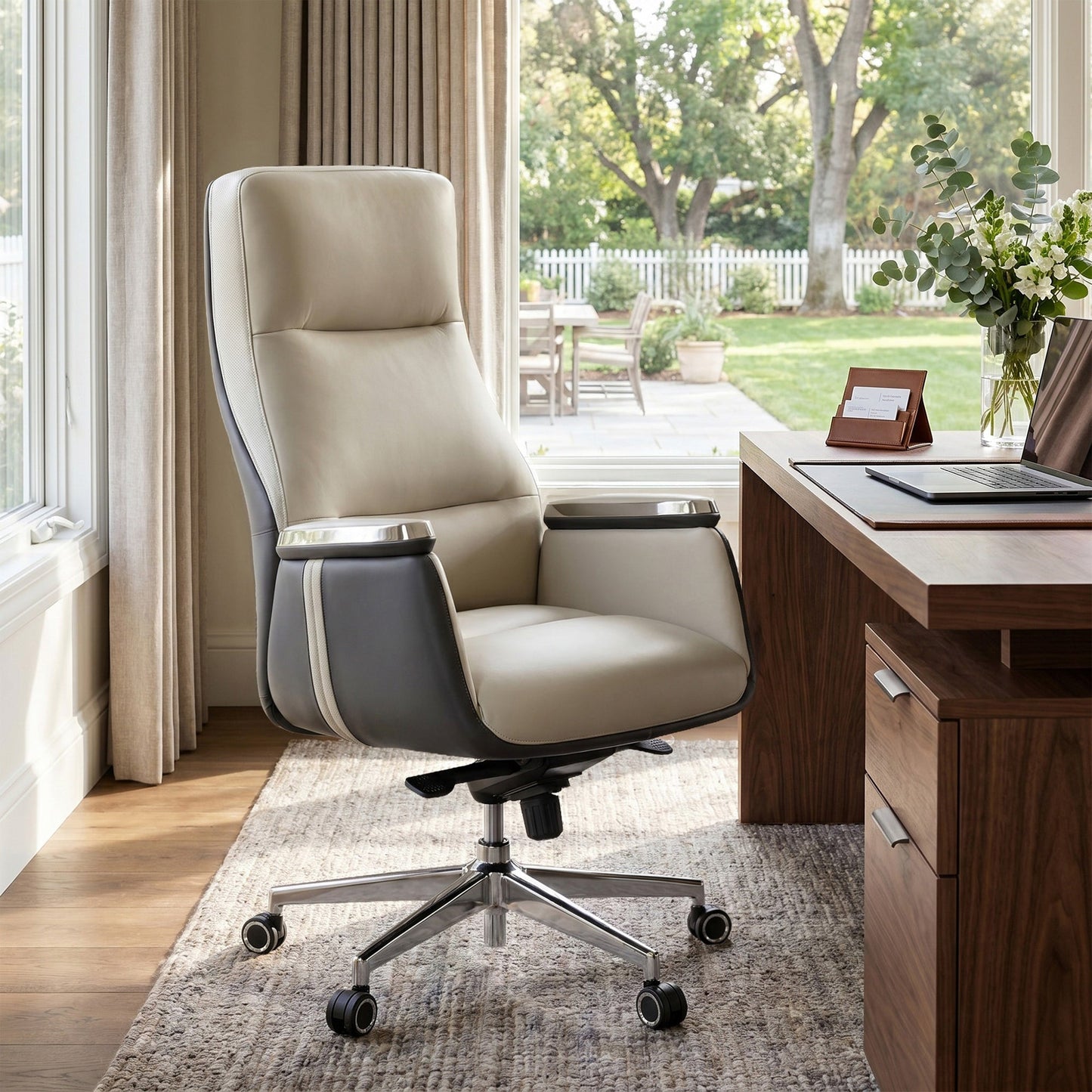 Sollievo Royal II Executive Office Chair, Silicone & Leather