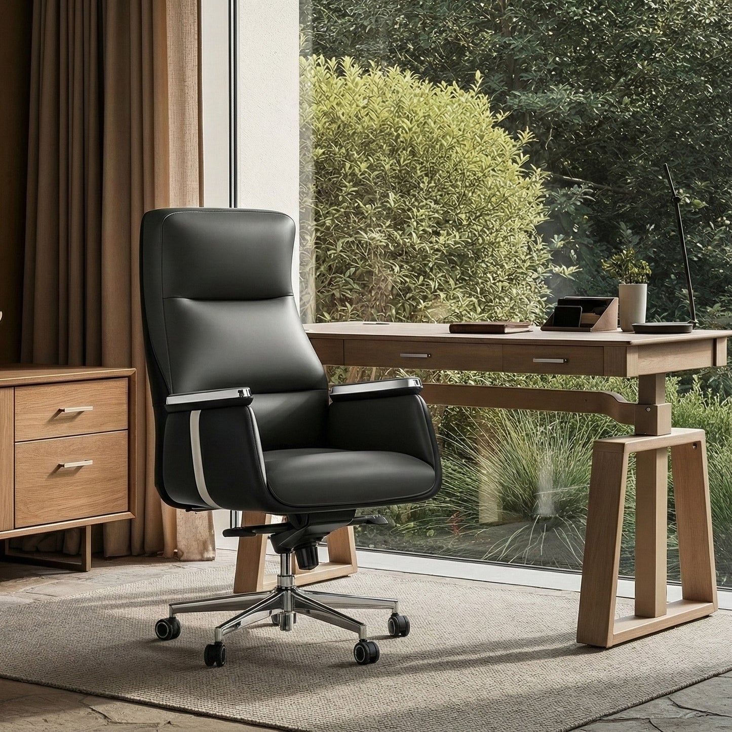 Sollievo Royal II Executive Office Chair, Silicone & Leather