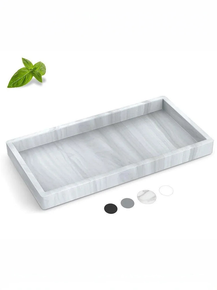 Sollievo Square Silicone Bathroom Tray Organizer