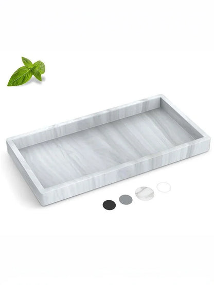 Sollievo Square Silicone Bathroom Tray Organizer