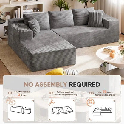 Sollievo L-Shape Chaise Cloud Sofa