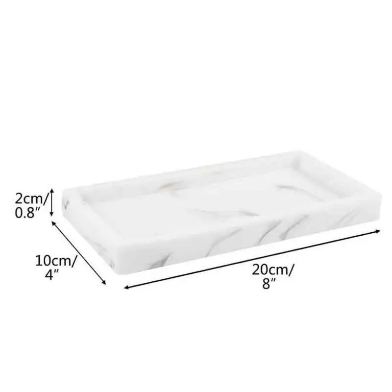Sollievo Square Silicone Bathroom Tray Organizer
