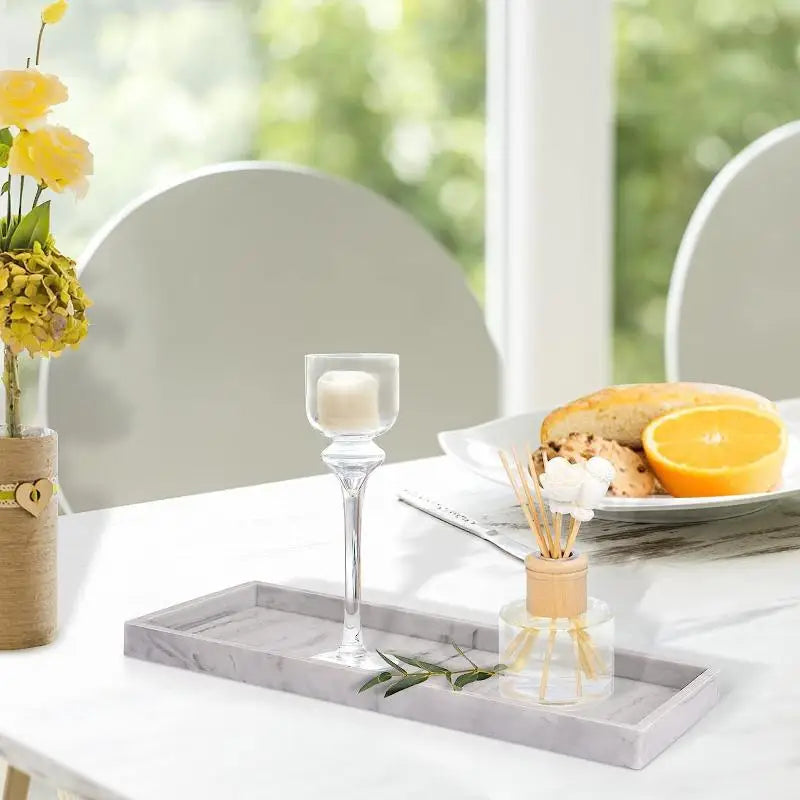 Sollievo Square Silicone Bathroom Tray Organizer