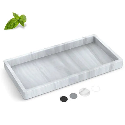 Sollievo Square Silicone Bathroom Tray Organizer