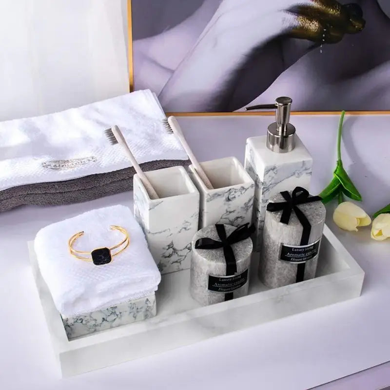 Sollievo Square Silicone Bathroom Tray Organizer