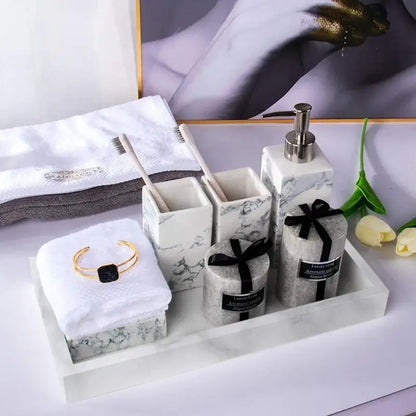 Sollievo Square Silicone Bathroom Tray Organizer