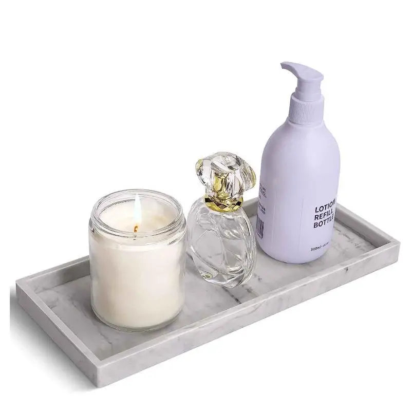 Sollievo Square Silicone Bathroom Tray Organizer