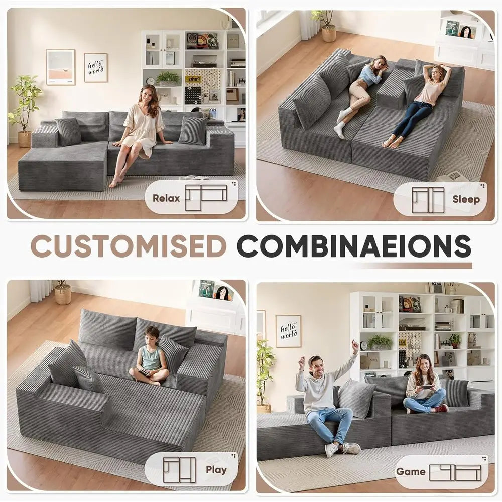 Sollievo L-Shape Chaise Cloud Sofa