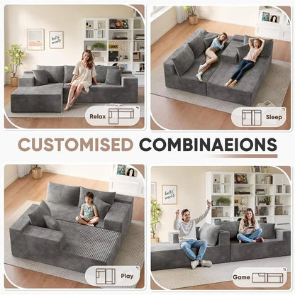Sollievo L-Shape Chaise Cloud Sofa